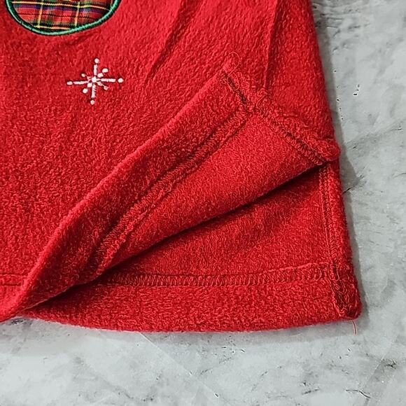 NWT Womens 2X Red Snow Flake Mittens Appliques Fleece Premier Cardigan - Picture 7 of 13